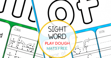 Sight word play dough mats