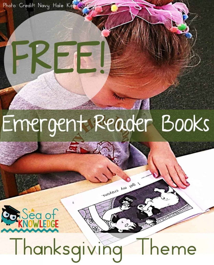 Emergent Reader Books Thanksgiving Theme