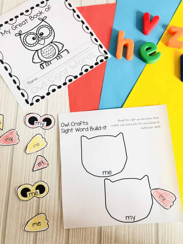 These Owl Free Sight Word Worksheets are the easiest way to engage and encourage kids to practice reading and recognising their sight words! #freeprintables #kidsactivities #kindergarten #preschool #sightwords