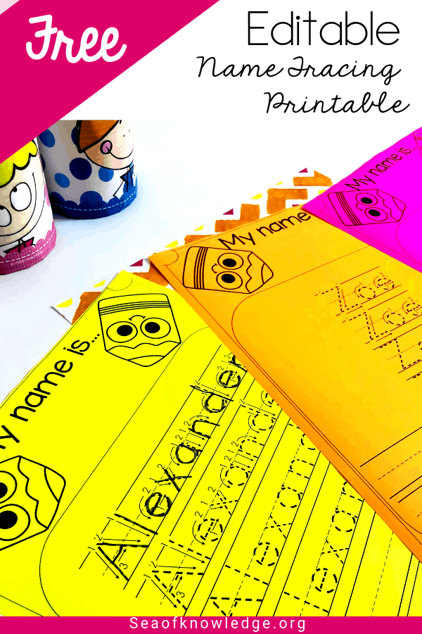 Preschool and kindergarten kids alike will love these Name Tracing Worksheet Printables and activities to help kids with their letter formation and pencil grip. 