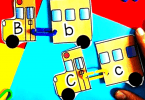 Bus Alphabet Matching Puzzles