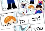 Frozen Sight Word Worksheets Puzzles