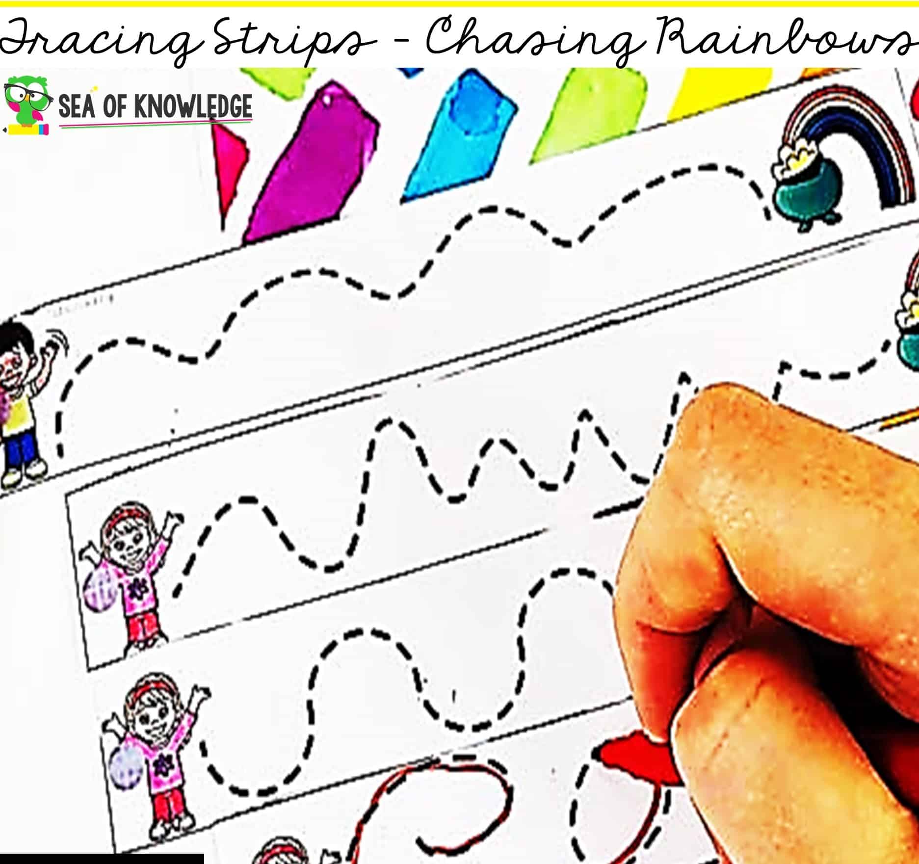 Kids not ready to write yet? Then you must try these super fun Rainbows Pre-writing Activities for Preschoolers! They are a quick print and go activity which you can also turn into laminated, printable strips to be added to busy bags, file folders and more! If you're looking for ways on How to Improve Fine motor skills, you're also in the right place!