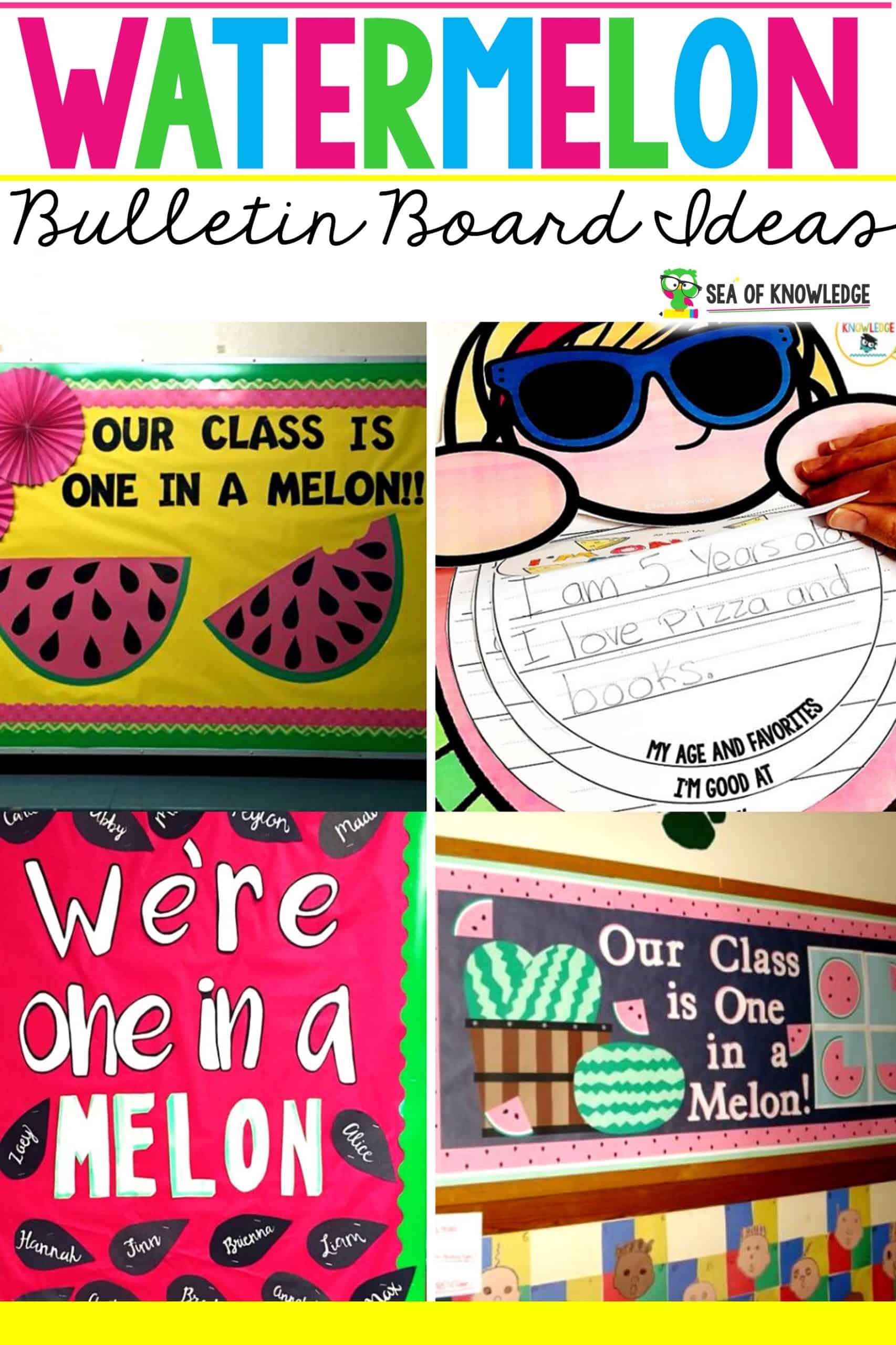 Looking for some super cute watermelon bulletin board ideas? Look no further, I have a set of fun ideas that you can use right at the start of school or when you return to school. I always find that the beginning of school is a cross between warm sunny days and cooler days. So a watermelon theme is so cute for that time of year, however it can be used at any time during the year.