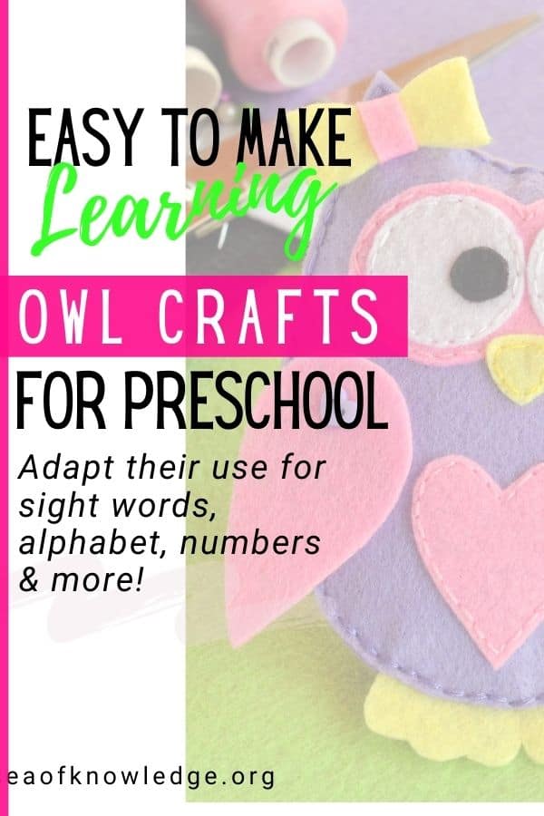 Need some ideas on how you could combine crafting, literacy and numeracy into your preschool? This article includes 7 ways you can create owl crafts with your preschoolers, would suit even toddlers! 
