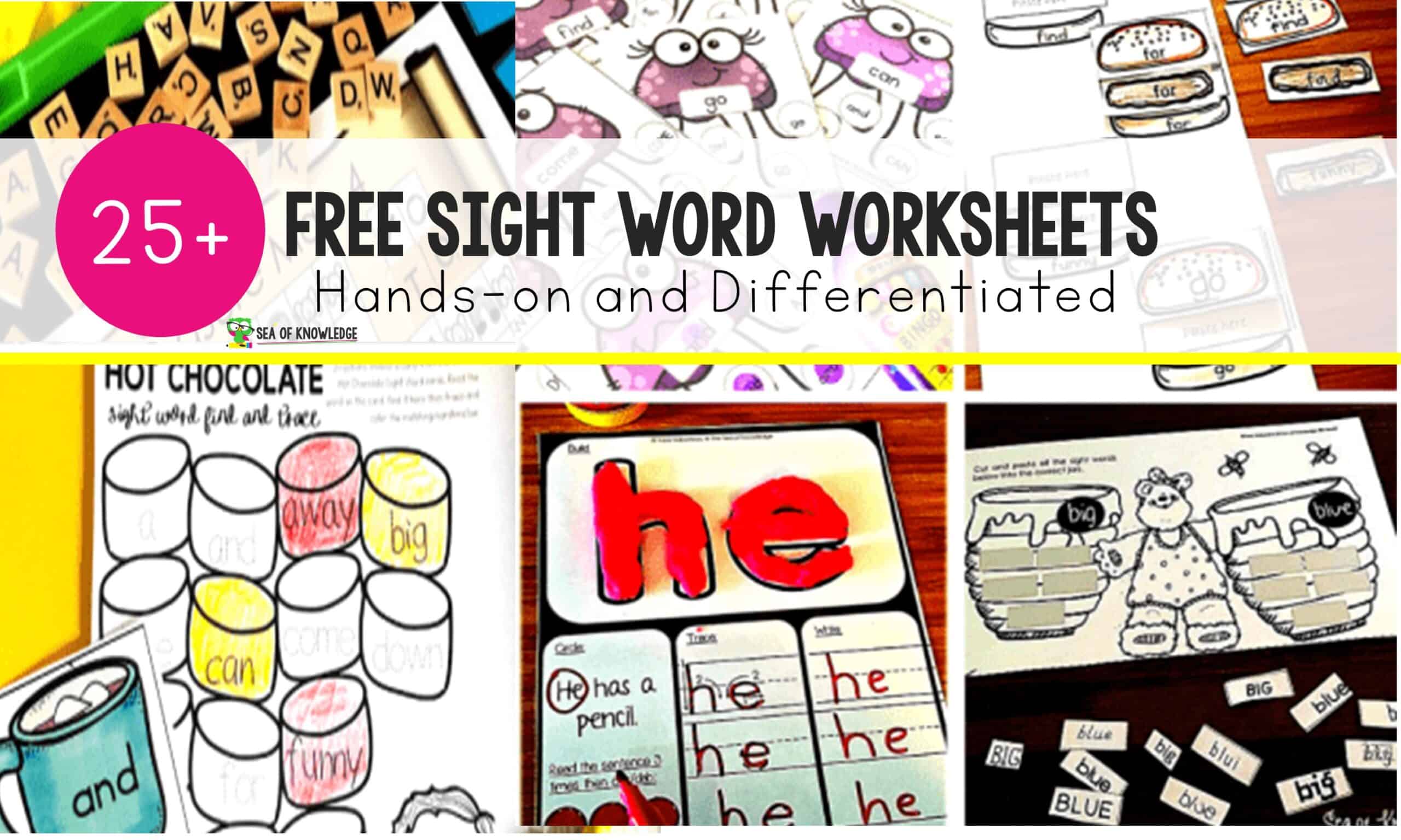 30+ Best Free Sight Word Worksheets: Engaging Year Round Activities