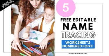 Preschool and kindergarten kids alike will love these Name Tracing Worksheet Printables and activities to help kids with their letter formation and pencil grip.