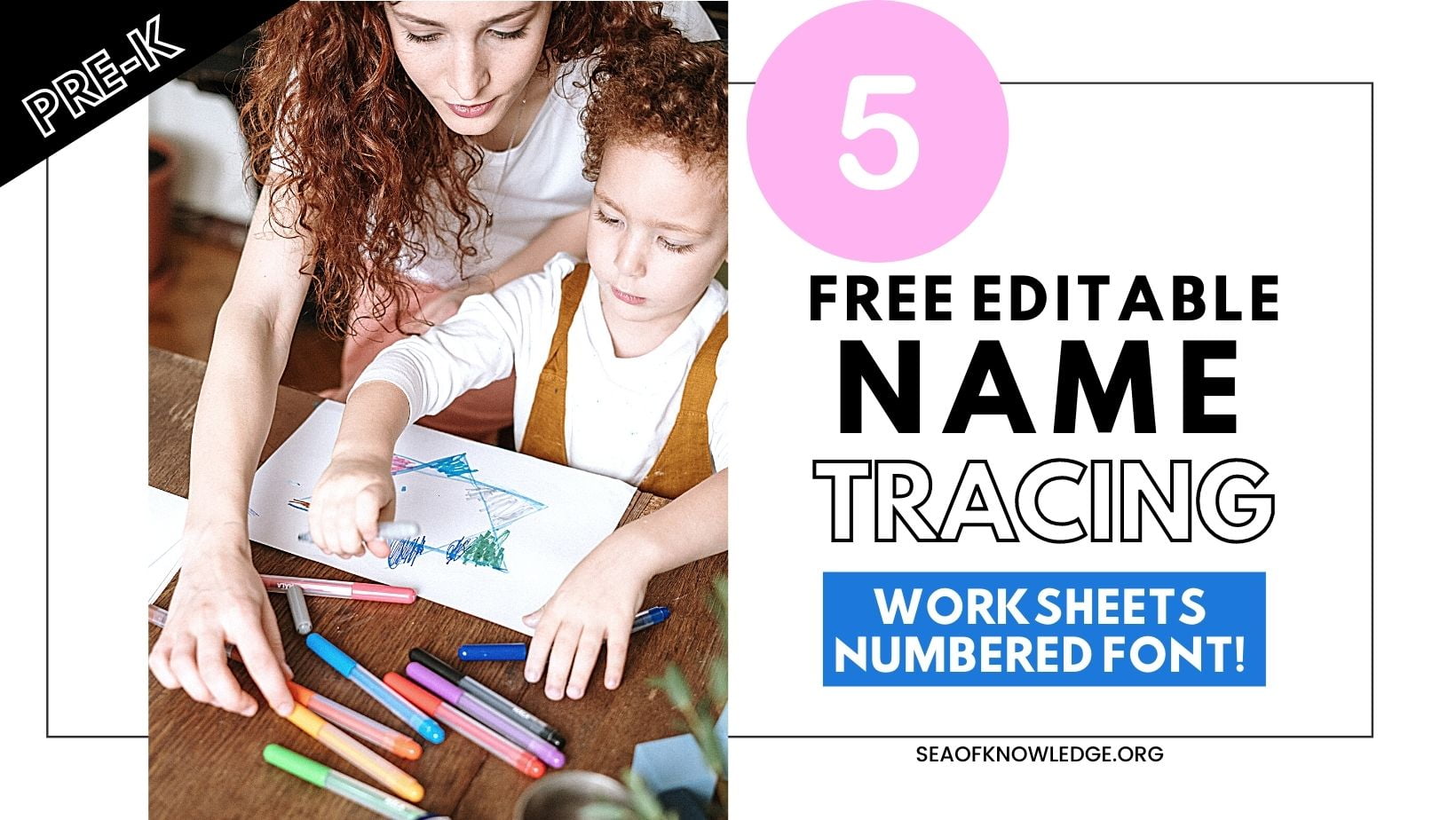 Preschool and kindergarten kids alike will love these Name Tracing Worksheet Printables and activities to help kids with their letter formation and pencil grip.