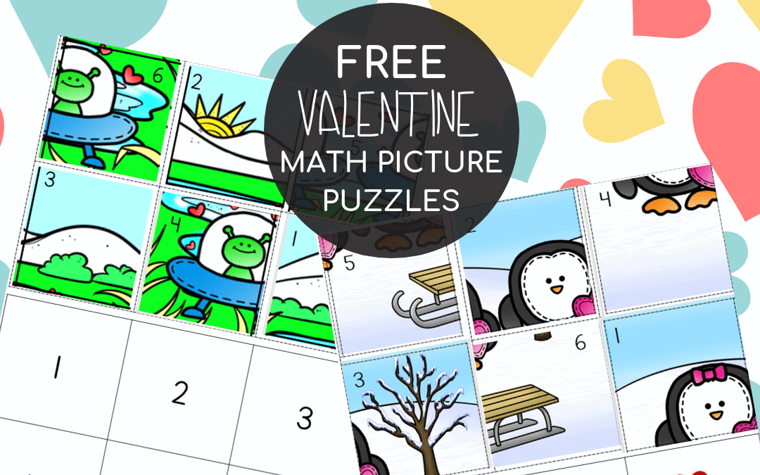 Looking for some fun ways to practice number recognition, addition and number values? These Valentine Math Puzzles are the perfect addition to your centers! #freeprintables #math #teachers #homeschool #kindergarten #preschool #learningcrafts