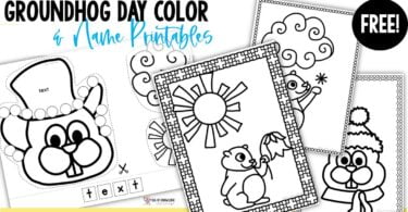Groundhog Day Color Page Name Crafts