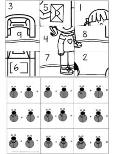 Valentine Printable Math Puzzles - FREE and EASY to Differentiate!