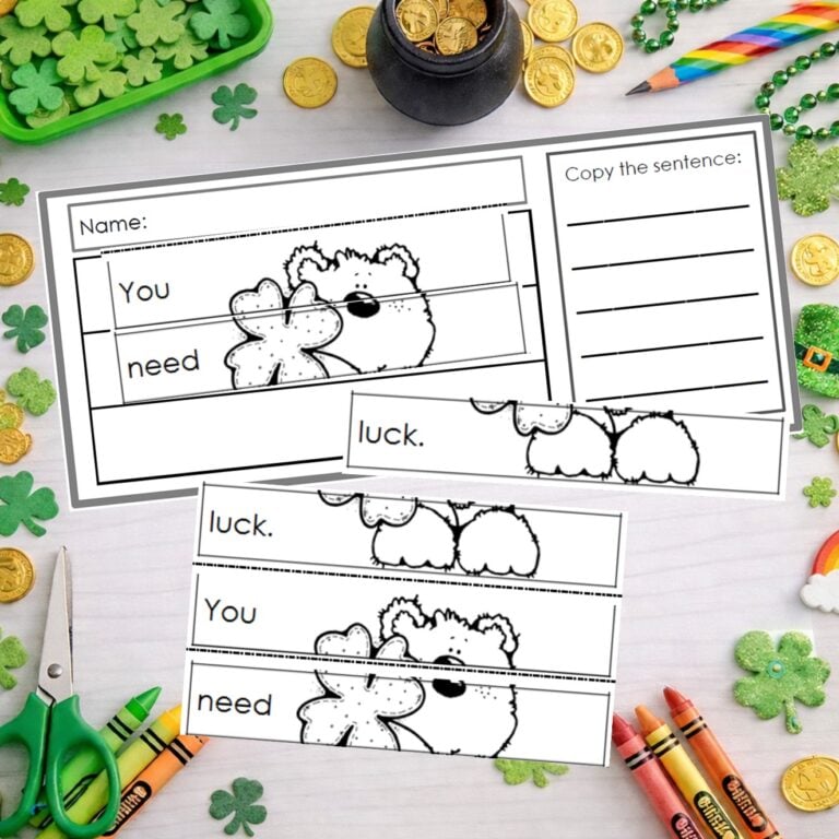 St Patrick’s Day Sight Words Unscramble Words to Make a Sentence