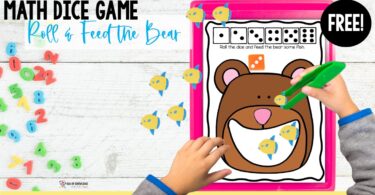 Have fun with these super cute printable math dice games, get free downloads and ideas for preschool and kindergarten kids working on basic math skills.