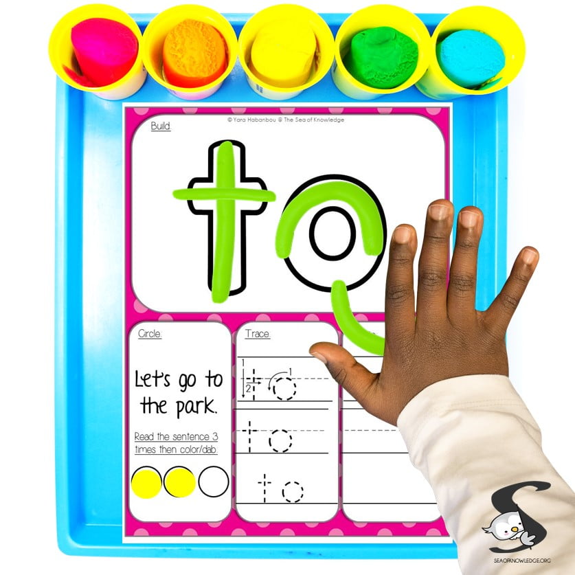 Need a fun, tactile and engaging method to help little learners develop reading their sight words? These Sight Word Play Dough Mats will do just that!