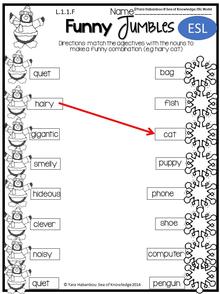cut and paste worksheets pdf adjectives
