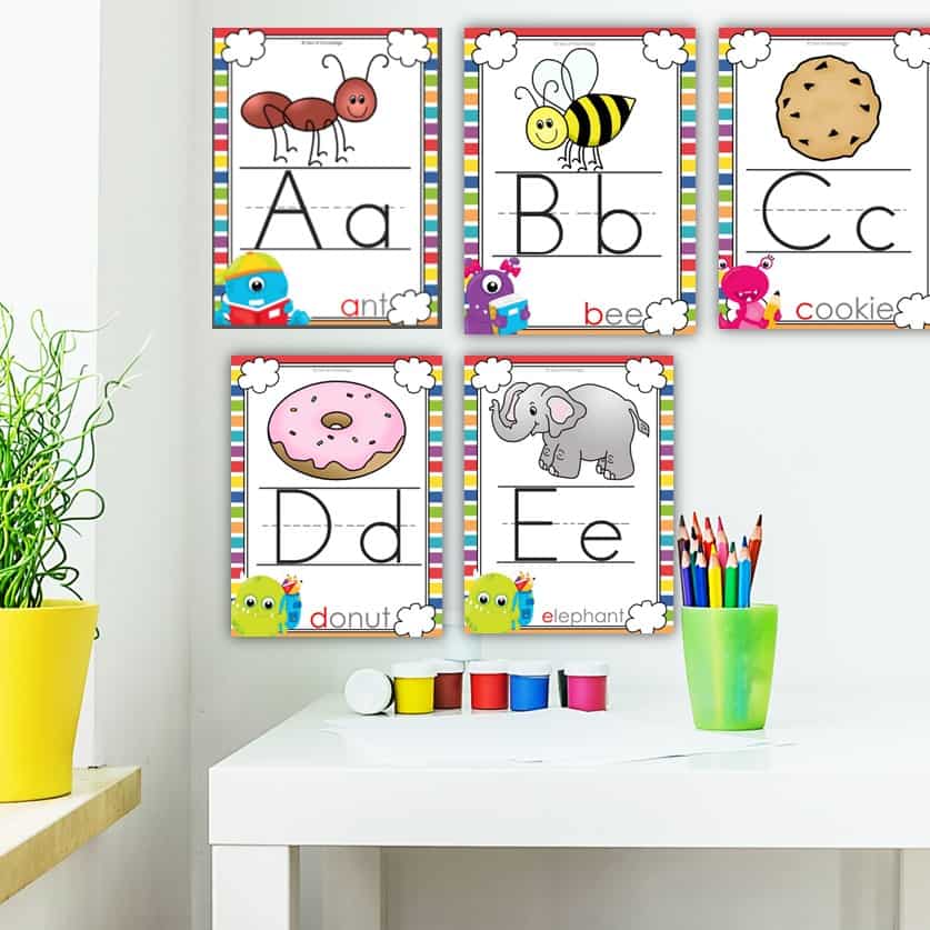 Looking for a new theme this year? I love this new Classroom Decor Bundle! These FREE Alphabet Posters for Classroom will be the perfect addition to your new classroom decor.