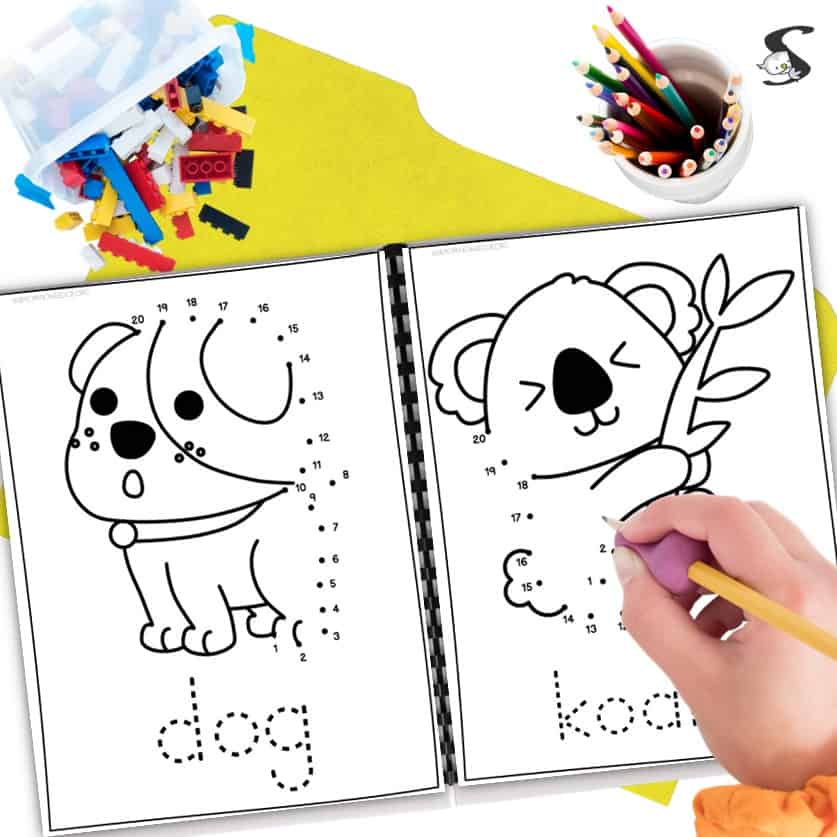 Looking for some FREE preschool Dot to Dot to 20 Printable that are easy to follow? These printable worksheets will have preschoolers and kindergarten kids counting and coloring all at once.