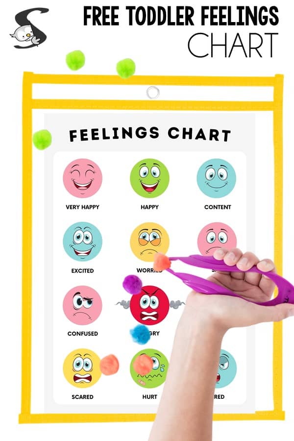 It's essential for us us to teach toddlers all about emotions. Make feelings and emotions a topic that isn't taboo and easy for kids to talk about with this super cute feelings chart emotions printable!