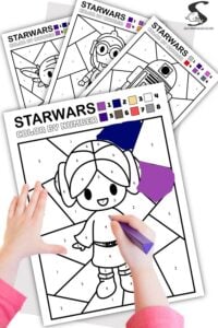 8 Free Printable Star Wars Color by Number Sheets