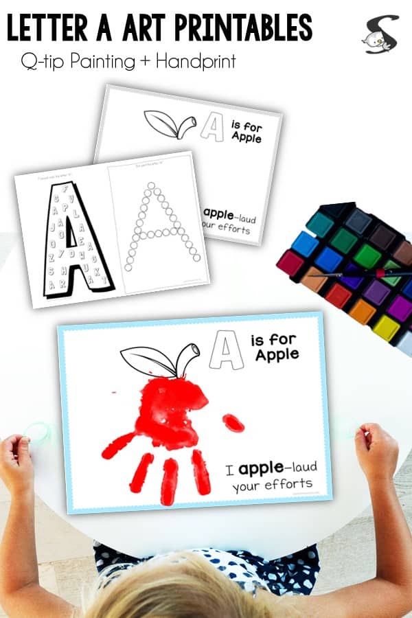 Letter a handprint posters FREE