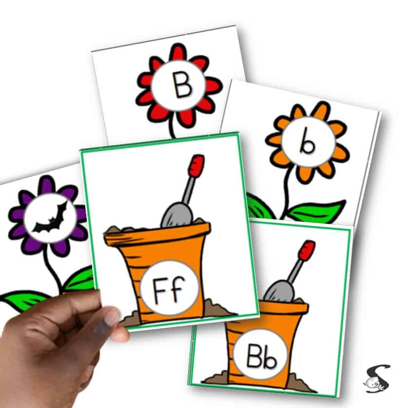 This alphabet upper and lowercase printable will explore beginning sounds as well as matching ABC worksheet ideas. This would be a great activity for spring.