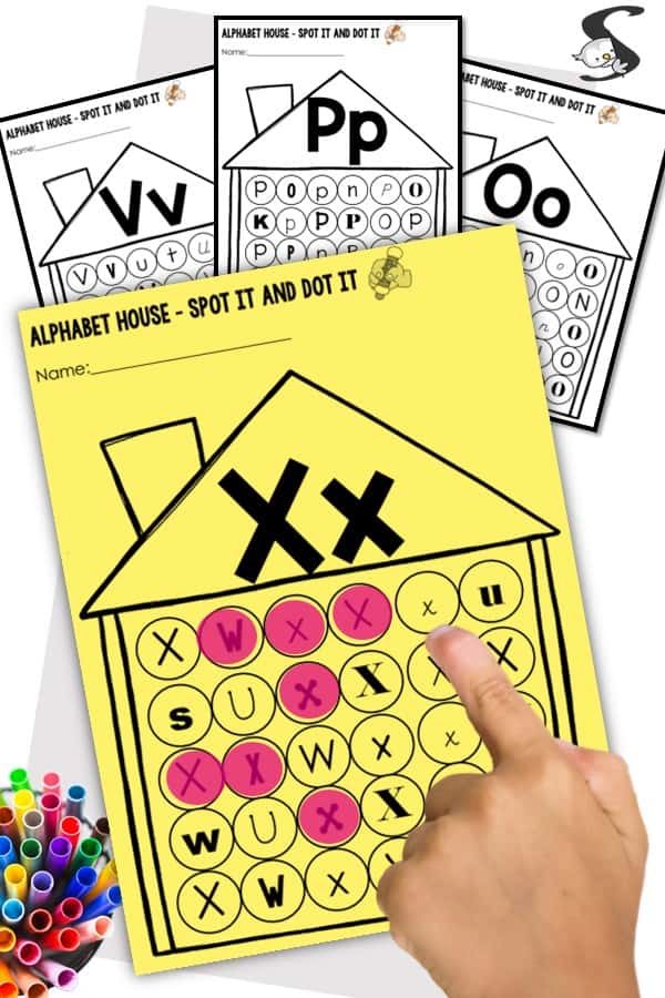 Looking for a fun way to get kindergarten kids to learn to letter recognition and practise fine motor skills at the same time? This ABC Dot Worksheets includes A-Z printable pages that features houses and dab circles for the kids to identify and dab the featuring letter.