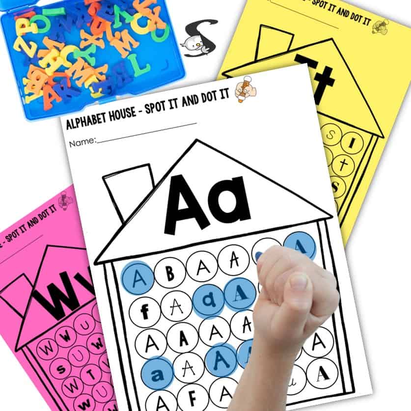 Looking for a fun way to get kindergarten kids to learn to letter recognition and practise fine motor skills at the same time? This ABC Dot Worksheets includes A-Z printable pages that features houses and dab circles for the kids to identify and dab the featuring letter.