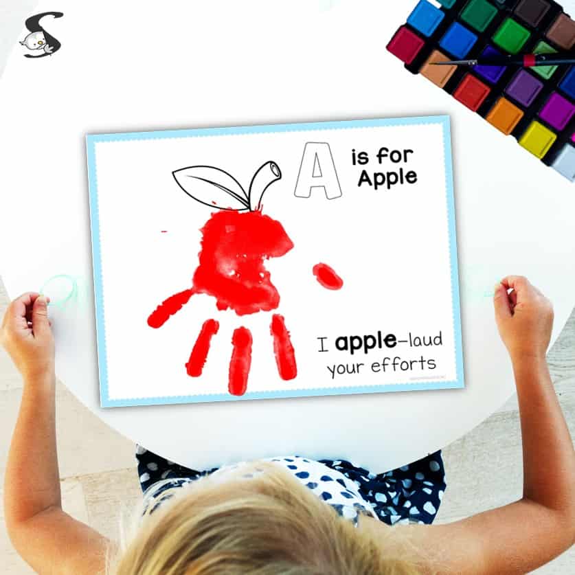 Lots of letter a activities for toddlers and games as well as different ways to use them. Letter A Handprint template craft FREE