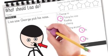 Kids will learn the difference between tattling and telling with these super fun tattling vs telling worksheets that you can easily print AND use in a matter of minutes. Get FREE posters, reading worksheets and task cards in this post!