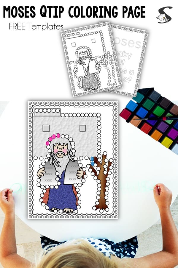 Baby Moses printable coloring page