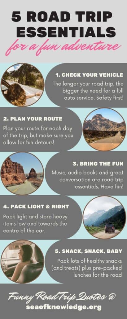 road trip packing essentials infographic