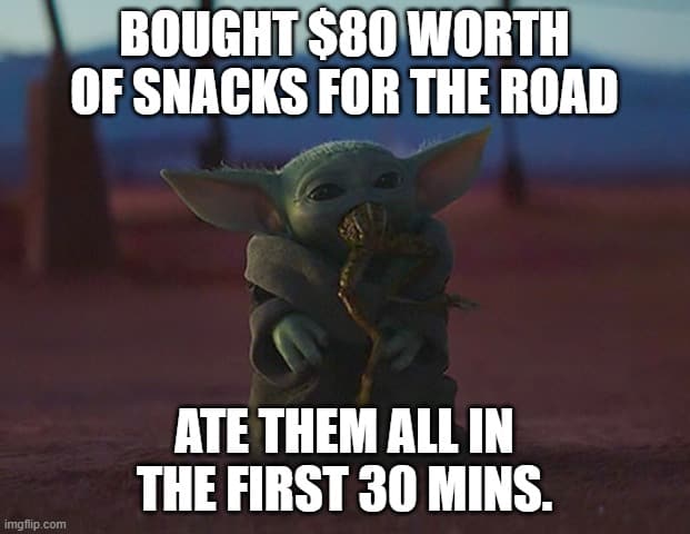 baby yoda road trip meme