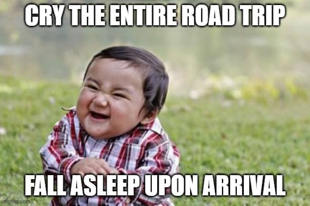 baby road trip funny meme