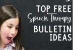 Looking for the best SLP bulletin board ideas? Find over 6 FREE fantastic speech themed board ideas for the classroom or homeschool.