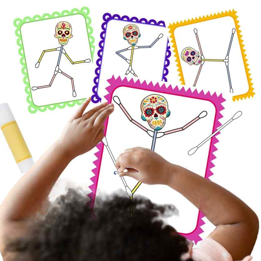 Looking for a fun Halloween or science skeleton project? These super cute cotton bud skeleton craft task cards are just the perfect tool to add to your science centers.