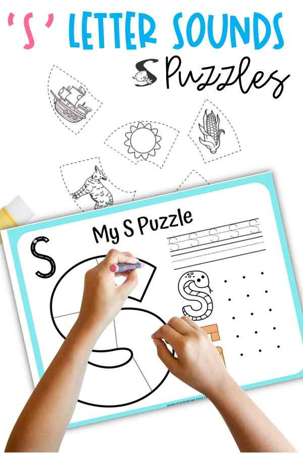 Kids love these S phonics worksheets and printables. I've found these super easy to prep, puzzles which an also be laminated and re used. You and your kids will love how fun these puzzles are and how engaged they become while working on s sounds.