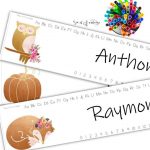 Cute Printable Fall Name Tags Editable - Sea of Knowledge