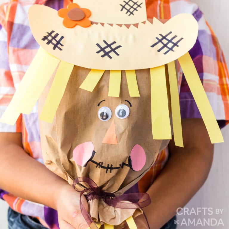 paper bag scarecrow craft