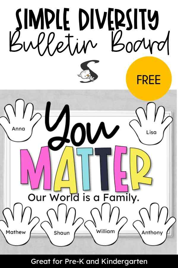 Get your copy of this super cute and easy to make diversity bulletin board for preschool. There are so many bulletin board ideas for older elementary students, but finding specific suitable ones for preschool is quite hard. 