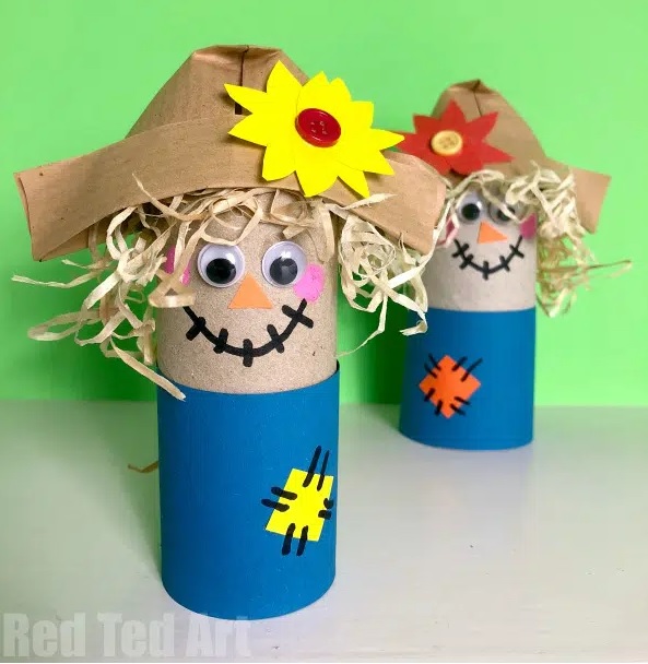 toilet paper scarecrow craft