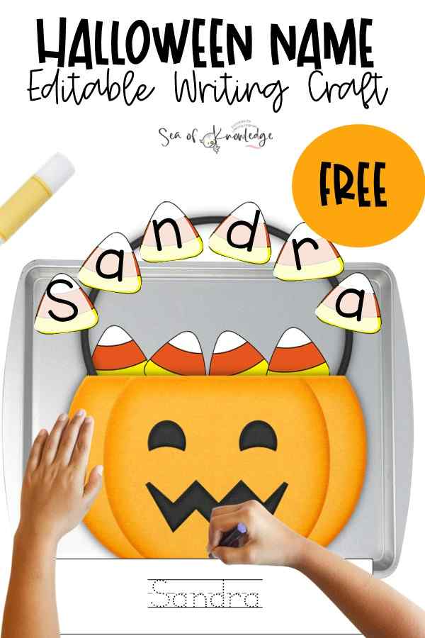 Using some high interest and fun free printable Handwriting name worksheets is the perfect way to engage kids with forming letters and writing their names. These name writing craft is Halloween themed and perfect for October. 