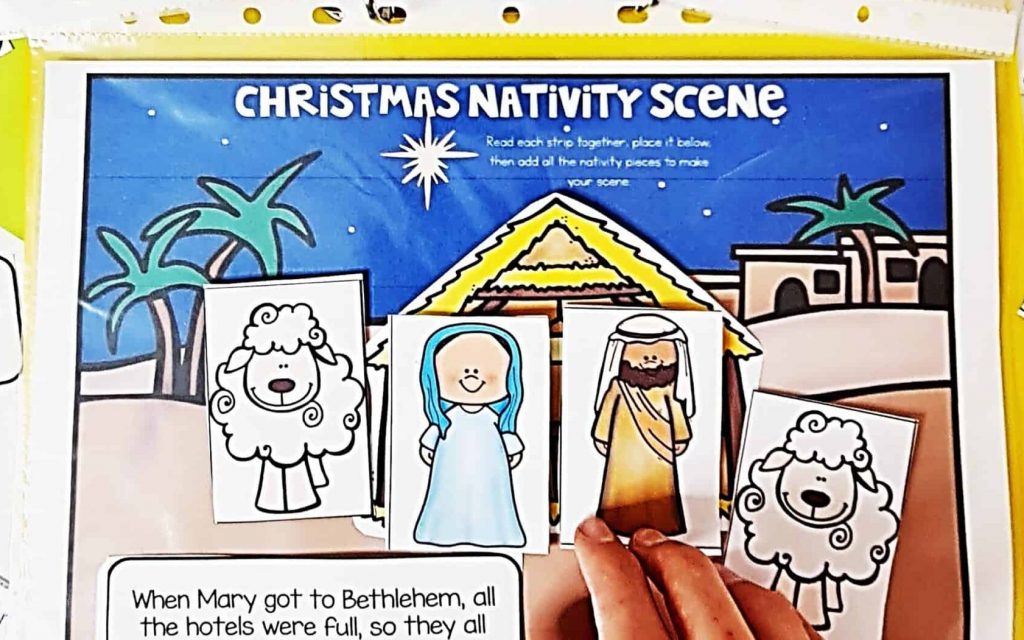 Christmas is born Jesus Story Printable Busy Book Page