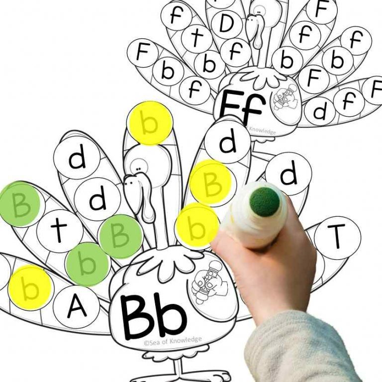 These Thanksgiving do a dot printables are perfect for preschoolers just learning all about their letters and it's a sure fun way to practice hand-eye coordination skills with these do a dot turkey cards.