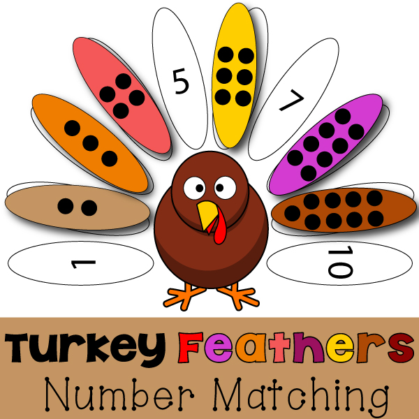 turkey feathers counting activity