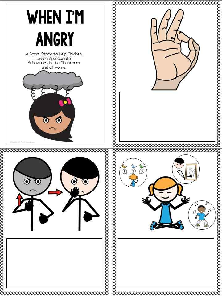 Looking for a great lesson plan on helping kids manage anger? These anger social story templates are perfect for any classroom and grade level! There are empty templates for you to add your own written story as well. Directing kids to appropriate behavior in social situations can be hard.