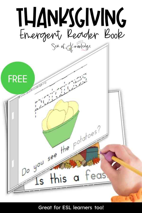 Looking for a fun Thanksgiving emergent reader activity book? Kids love this one because they get to build the books themselves. They get to color them in and learn new Thanksgiving vocabulary too. 