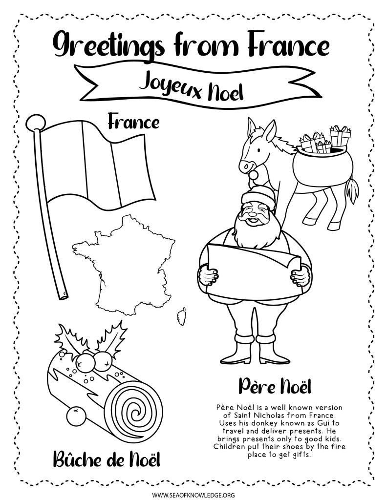 Kids will love these Christmas around the world book which doubles as a coloring book! Each page features a country with details on what tradition they do at Christmas along with some super cute illustrations. Add this Christmas around the world pdf printable book to your lesson plans this December! 