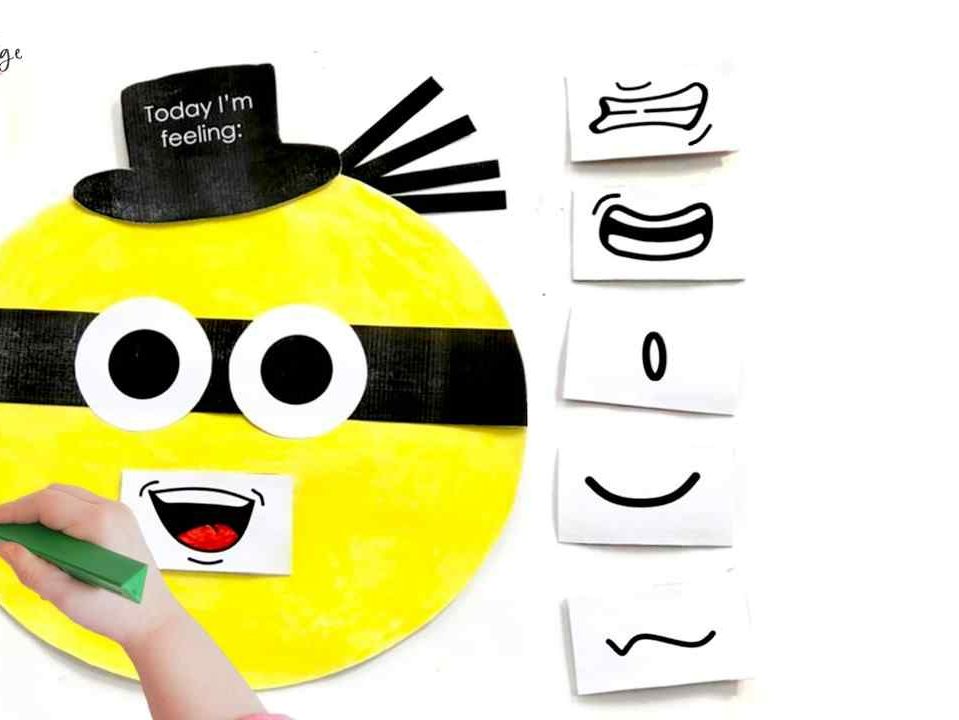 Looking for a super simple and fun Minion paper plate craft? Need a quick craft to teach feelings? This emotions craft is a super fun addition to your SEL lesson plans. The template is provided below and you can modify this to suit any learner.