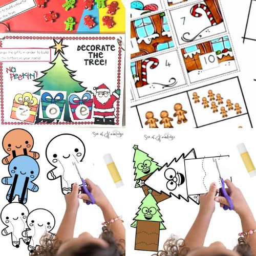 Christmas for kids is one of the most exciting times of the year! We have plenty of free Printable Christmas Activity Sheets at Sea of Knowledge. These printables on this blog target skills like literacy, math, letter knowledge, social emotional skills and more! 