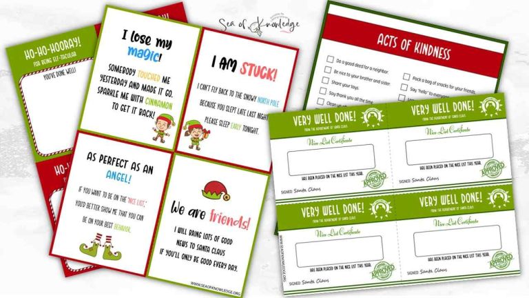 Christmas Elf Printables Elf on the Shelf Notes
